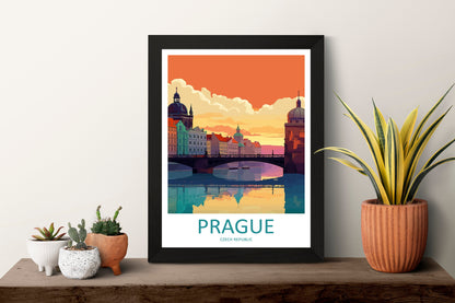 Prague Travel Print Wall Art Prague Wall Hanging Home Décor Prague Gift Art Lovers Czech Republic Art Lover Gift Prague Art Decor