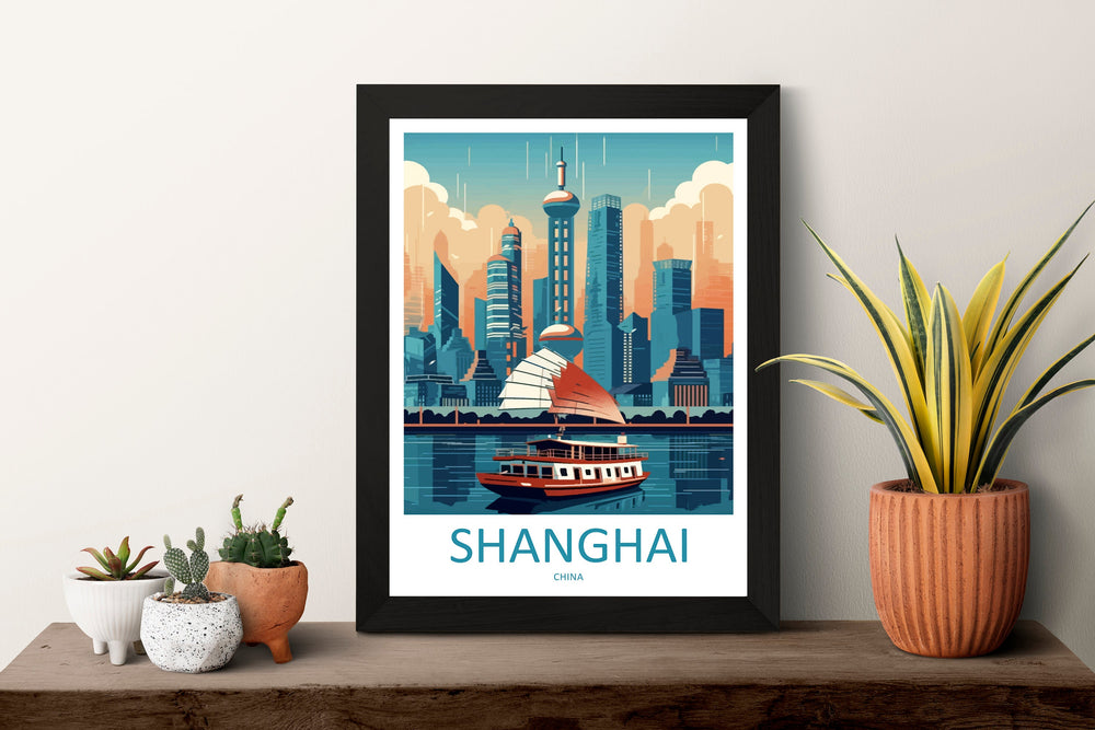 Shanghai Travel Print Wall Art Shanghai Wall Hanging Home Décor Gift Shanghai Art Lovers China Shanghai Art Gift Lover Print
