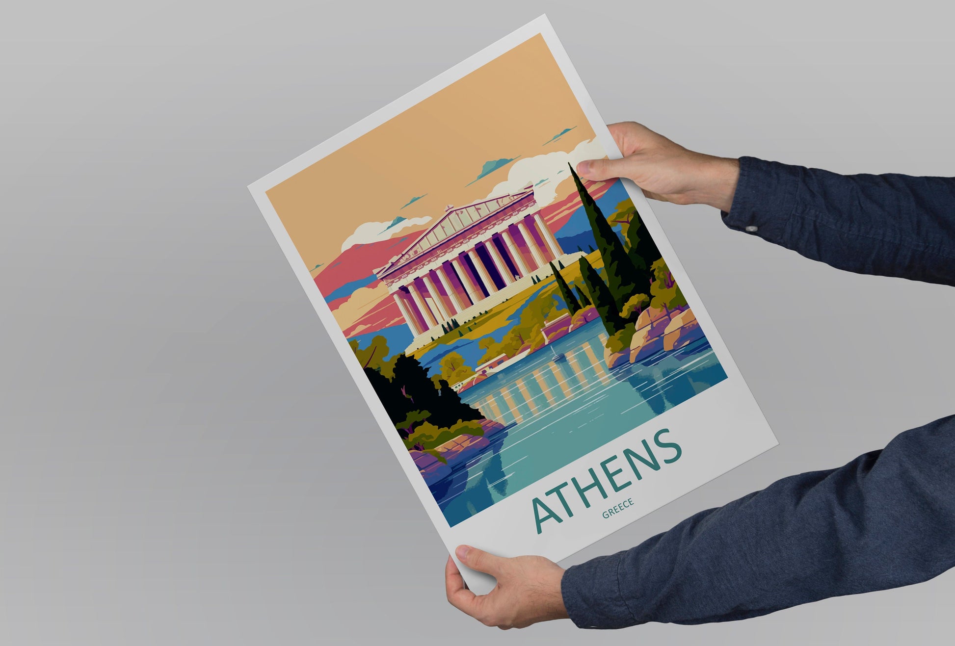 Athens Travel Print Wall Art Athens Greece Wall Hanging Home Decoration Athens Gift Art Lovers Wall Art Print Athens Greece Wall Poster Art