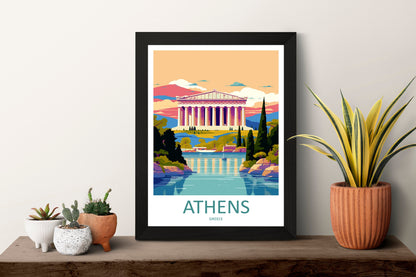 Athens Travel Print Wall Art Athens Greece Wall Hanging Home Decoration Athens Gift Art Lovers Wall Art Print Athens Greece Wall Poster Art