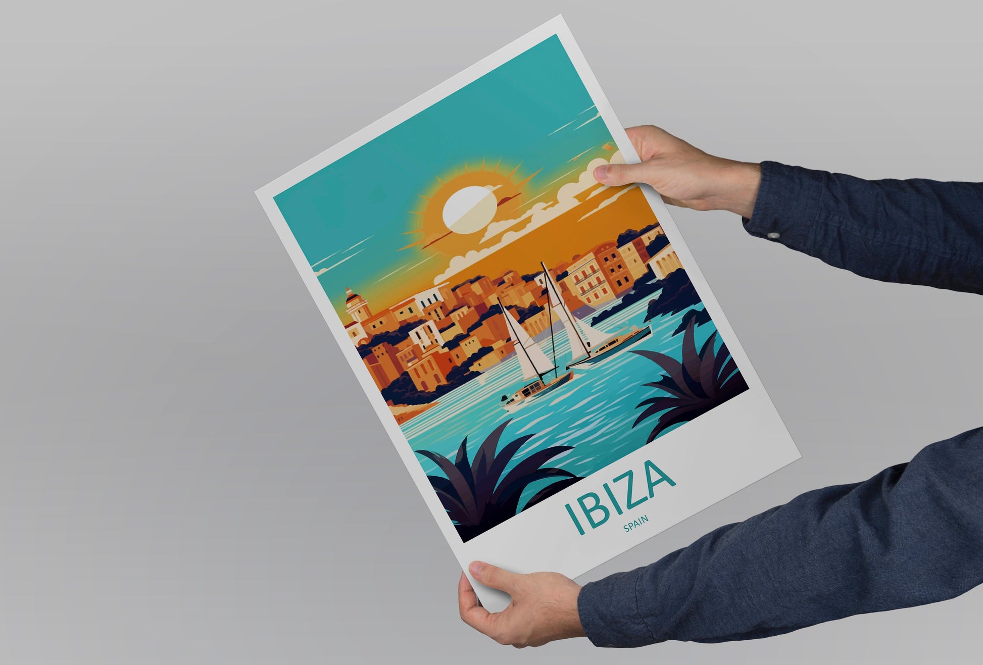Ibiza Travel Print Wall Art Ibiza Wall Hanging Home Décor Ibiza Gift Art Lovers Spain Art Lover Gift Ibiza Wall Décor Ibiza Spain Print