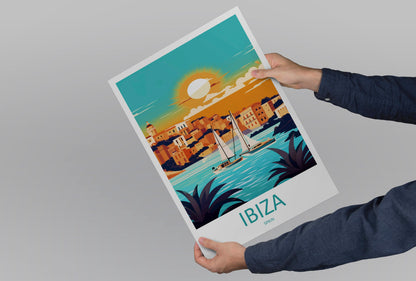 Ibiza Travel Print Wall Art Ibiza Wall Hanging Home Décor Ibiza Gift Art Lovers Spain Art Lover Gift Ibiza Wall Décor Ibiza Spain Print