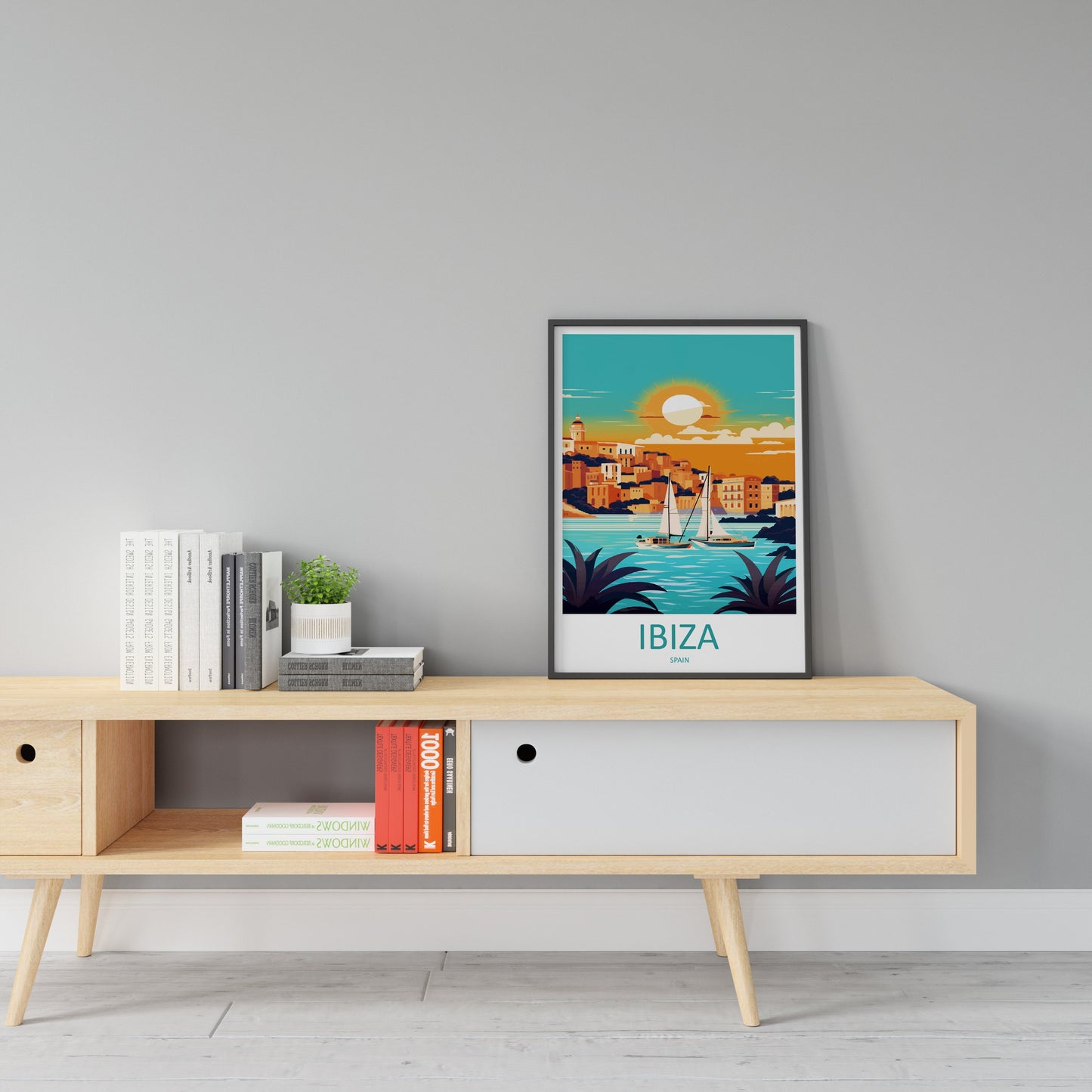 Ibiza Travel Print Wall Art Ibiza Wall Hanging Home Décor Ibiza Gift Art Lovers Spain Art Lover Gift Ibiza Wall Décor Ibiza Spain Print