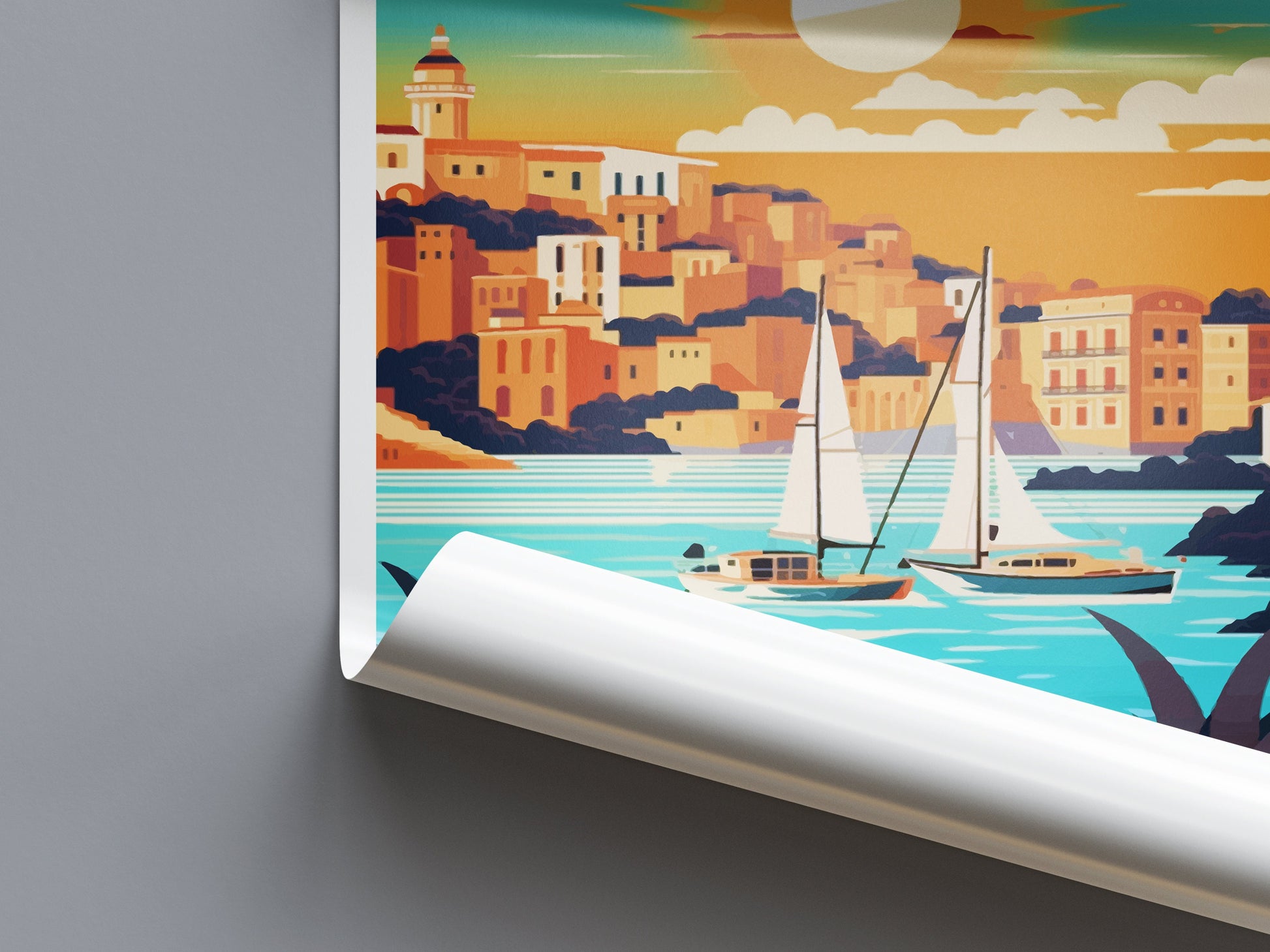 Ibiza Travel Print Wall Art Ibiza Wall Hanging Home Décor Ibiza Gift Art Lovers Spain Art Lover Gift Ibiza Wall Décor Ibiza Spain Print