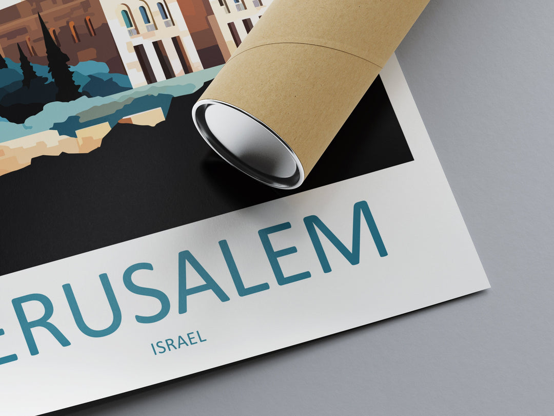 Jerusalem Travel Print Wall Art Jerusalem Wall Hanging Home Décor Jerusalem Gift Art Lovers Israel Art Lover Gift Jerusalem Travel Poster