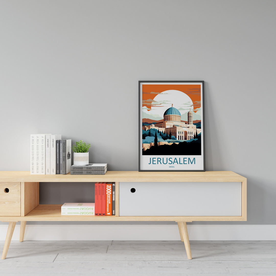 Jerusalem Travel Print Wall Art Jerusalem Wall Hanging Home Décor Jerusalem Gift Art Lovers Israel Art Lover Gift Jerusalem Travel Poster