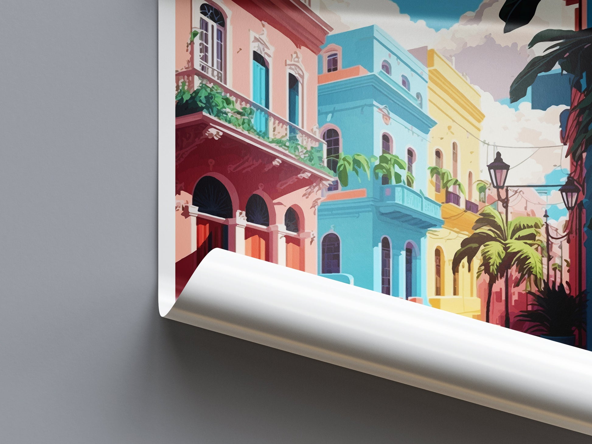 San Juan Travel Print Wall Art San Juan Wall Hanging Home Décor San Juan Gift Art Lovers Wall Art Caribbean Travel Print Poster