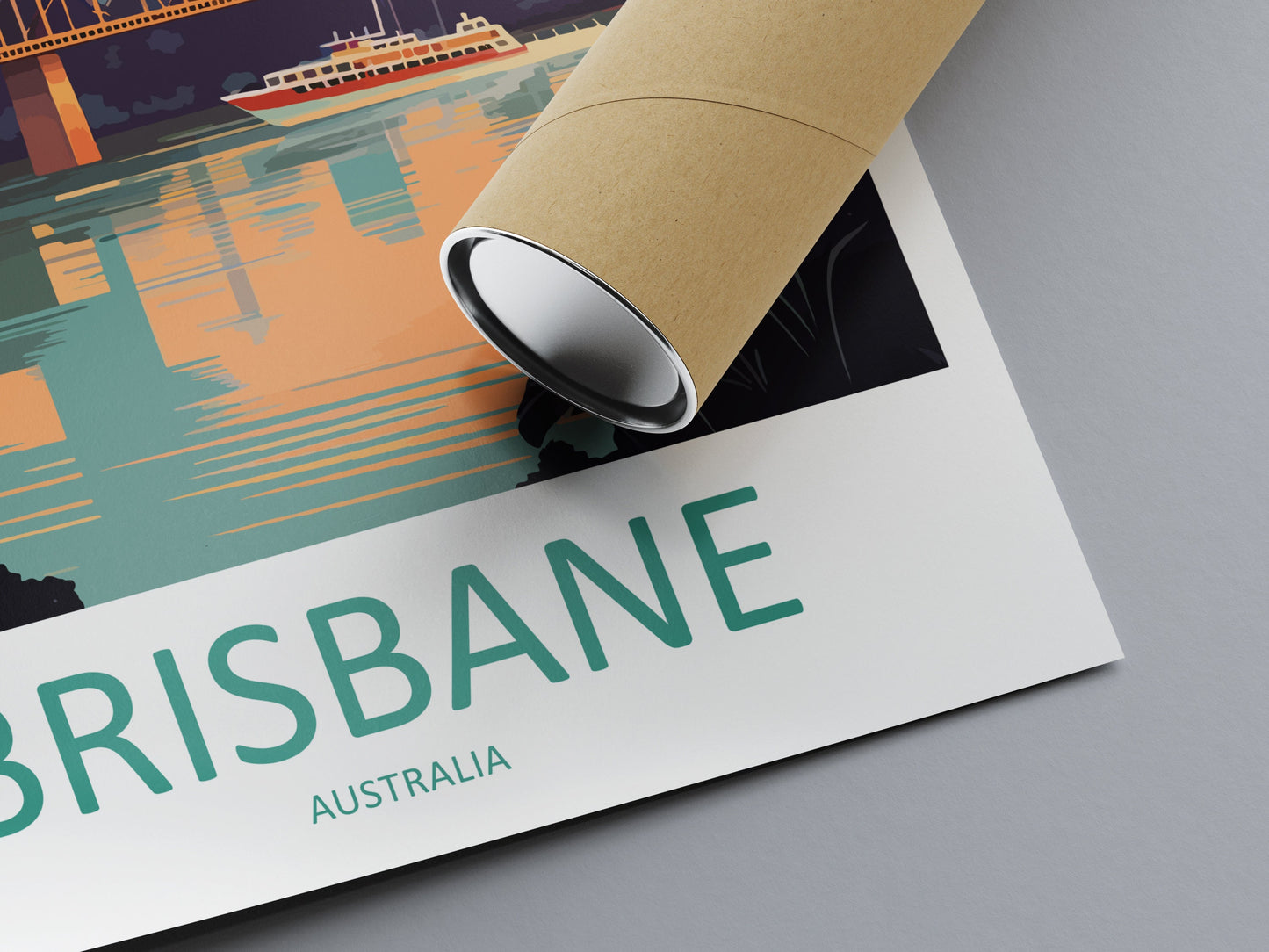 Brisbane Travel Print Wall Art Brisbane Wall Hanging Home Décor Brisbane Gift Art Lovers Wall Art Australia Travel Print Brisbane Decor