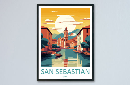 San Sebastian Travel Print Wall Art San Sebastian Wall Hanging Home Décor San Sebastian Gift Art Lovers Spain Art Lover Gift San Sebastian