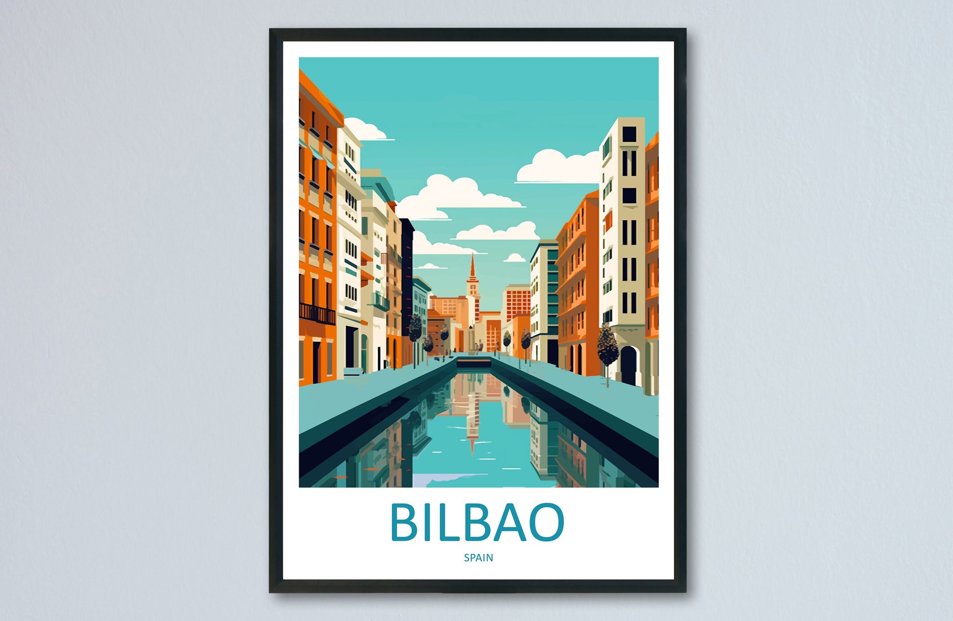 Bilbao Travel Print Wall Art Bilbao Wall Hanging Home Décor Bilbao Gift Art Lovers Spain Art Lover Gift Bilbao Wall Décor Bilbao Spain Print