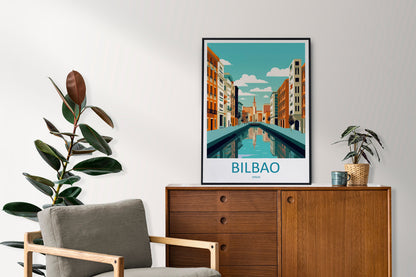 Bilbao Travel Print Wall Art Bilbao Wall Hanging Home Décor Bilbao Gift Art Lovers Spain Art Lover Gift Bilbao Wall Décor Bilbao Spain Print