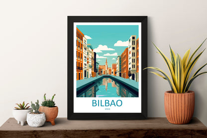 Bilbao Travel Print Wall Art Bilbao Wall Hanging Home Décor Bilbao Gift Art Lovers Spain Art Lover Gift Bilbao Wall Décor Bilbao Spain Print