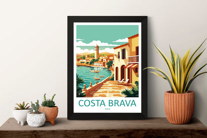 Costa Brava Travel Print Wall Art Costa Brava Wall Hanging Home Décor Costa Brava Gift Art Lovers Spain Art Lover Gift Costa Brava Art Print