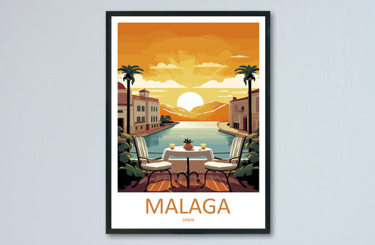 Malaga Travel Print Wall Art Malaga Wall Hanging Home Décor Malaga Gift Art Lovers Spain Art Lover Gift Malaga Wall Décor Malaga Spain Decor