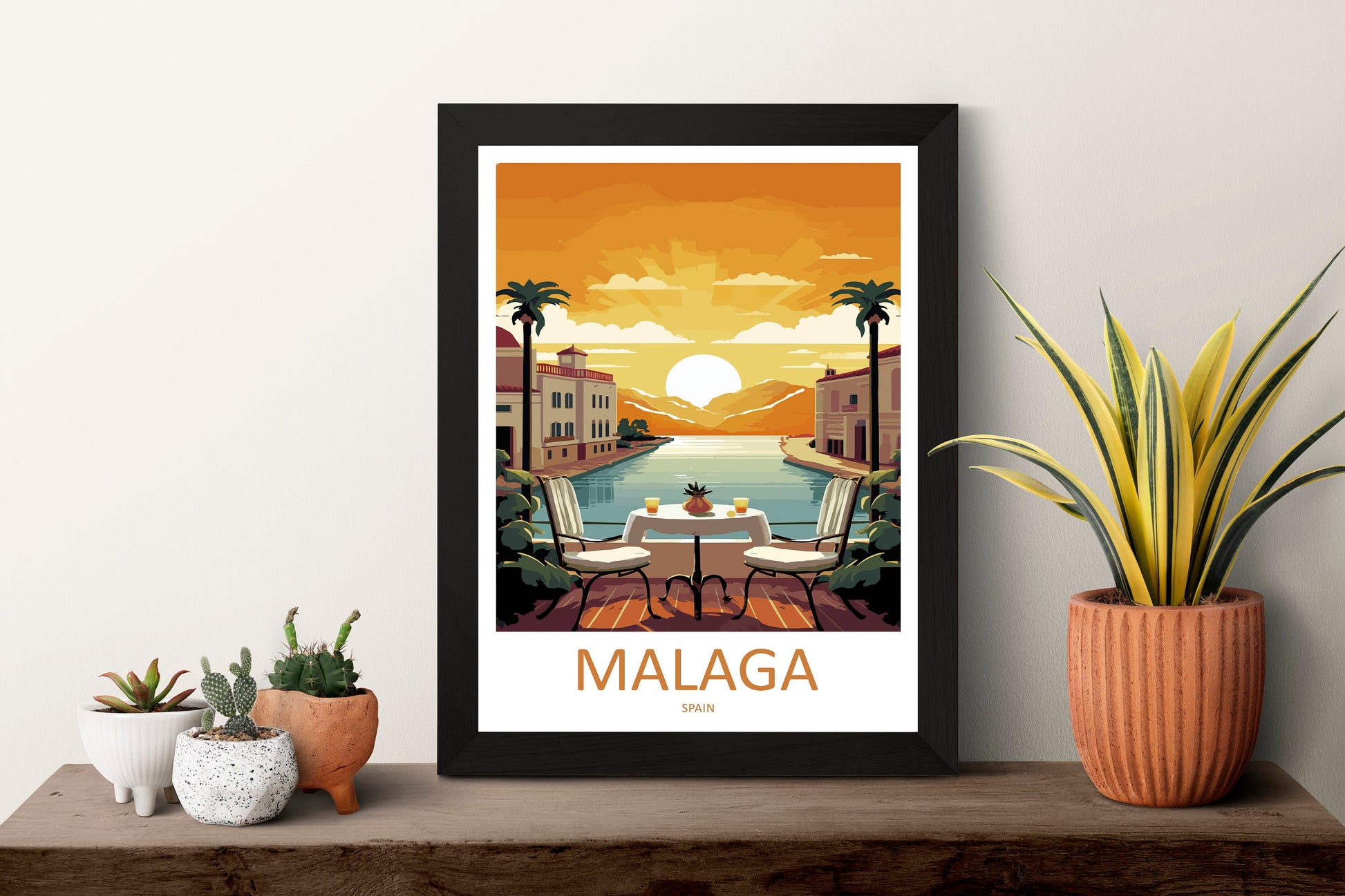 Malaga Travel Print Wall Art Malaga Wall Hanging Home Décor Malaga Gift Art Lovers Spain Art Lover Gift Malaga Wall Décor Malaga Spain Decor