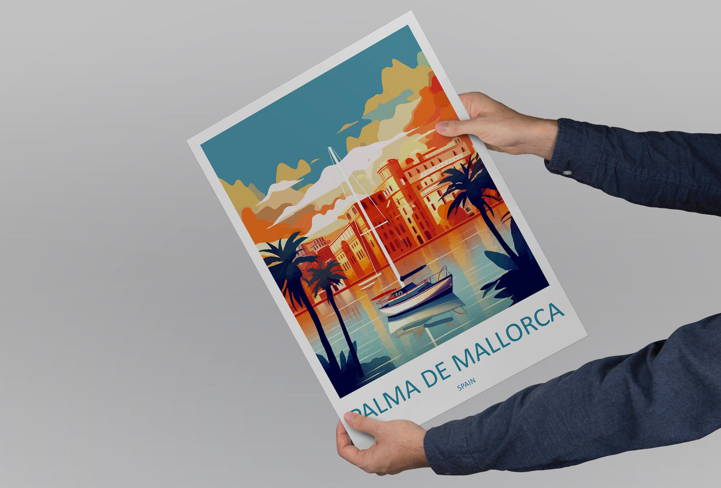 Palma De mallorca Travel Print Wall Art Palma De mallorca Wall Hanging Home Décor Palma De mallorca Gift Art Lovers Spain Art Lover Gift