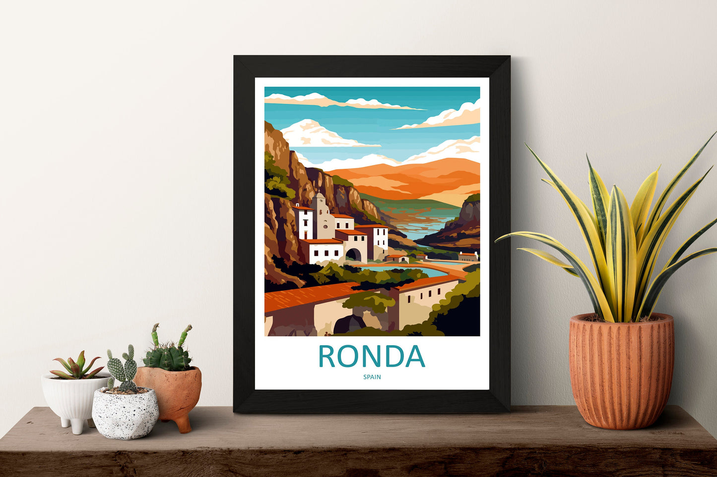 Ronda Travel Print Wall Art Ronda Wall Hanging Home Décor Ronda Gift Art Lovers Spain Art Lover Gift Ronda Print Spain Wall Art