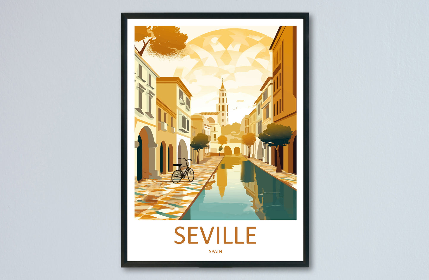 Seville Travel Print Wall Art Seville Wall Hanging Home Décor Seville Gift Art Lovers Spain Art Lover Gift Seville Print Spain Wall Art Deco
