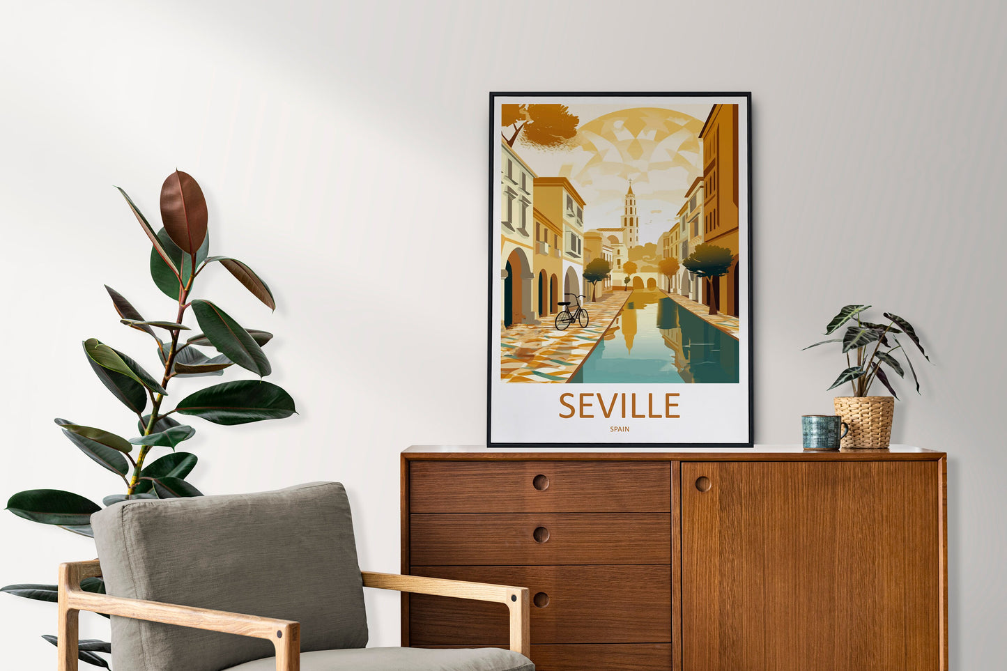 Seville Travel Print Wall Art Seville Wall Hanging Home Décor Seville Gift Art Lovers Spain Art Lover Gift Seville Print Spain Wall Art Deco