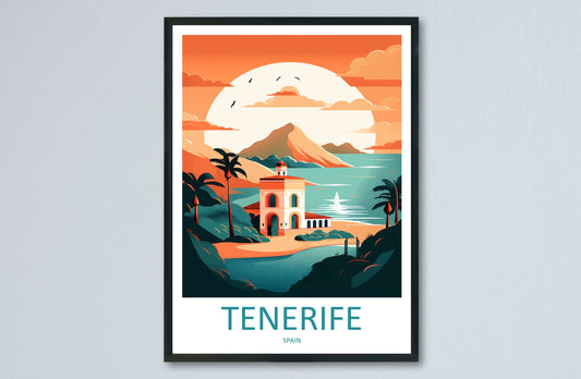 Tenerife Travel Print Wall Art Tenerife Wall Hanging Home Décor Tenerife Gift Art Lovers Spain Art Lover Gift Tenerife Print Spain Wall Art