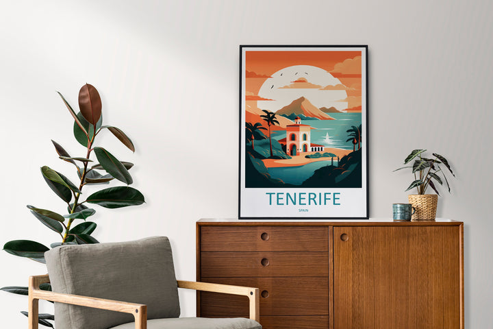 Tenerife Travel Print Wall Art Tenerife Wall Hanging Home Décor Tenerife Gift Art Lovers Spain Art Lover Gift Tenerife Print Spain Wall Art