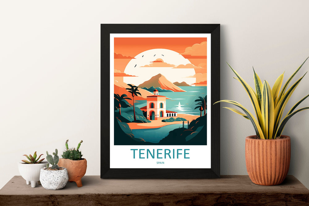 Tenerife Travel Print Wall Art Tenerife Wall Hanging Home Décor Tenerife Gift Art Lovers Spain Art Lover Gift Tenerife Print Spain Wall Art