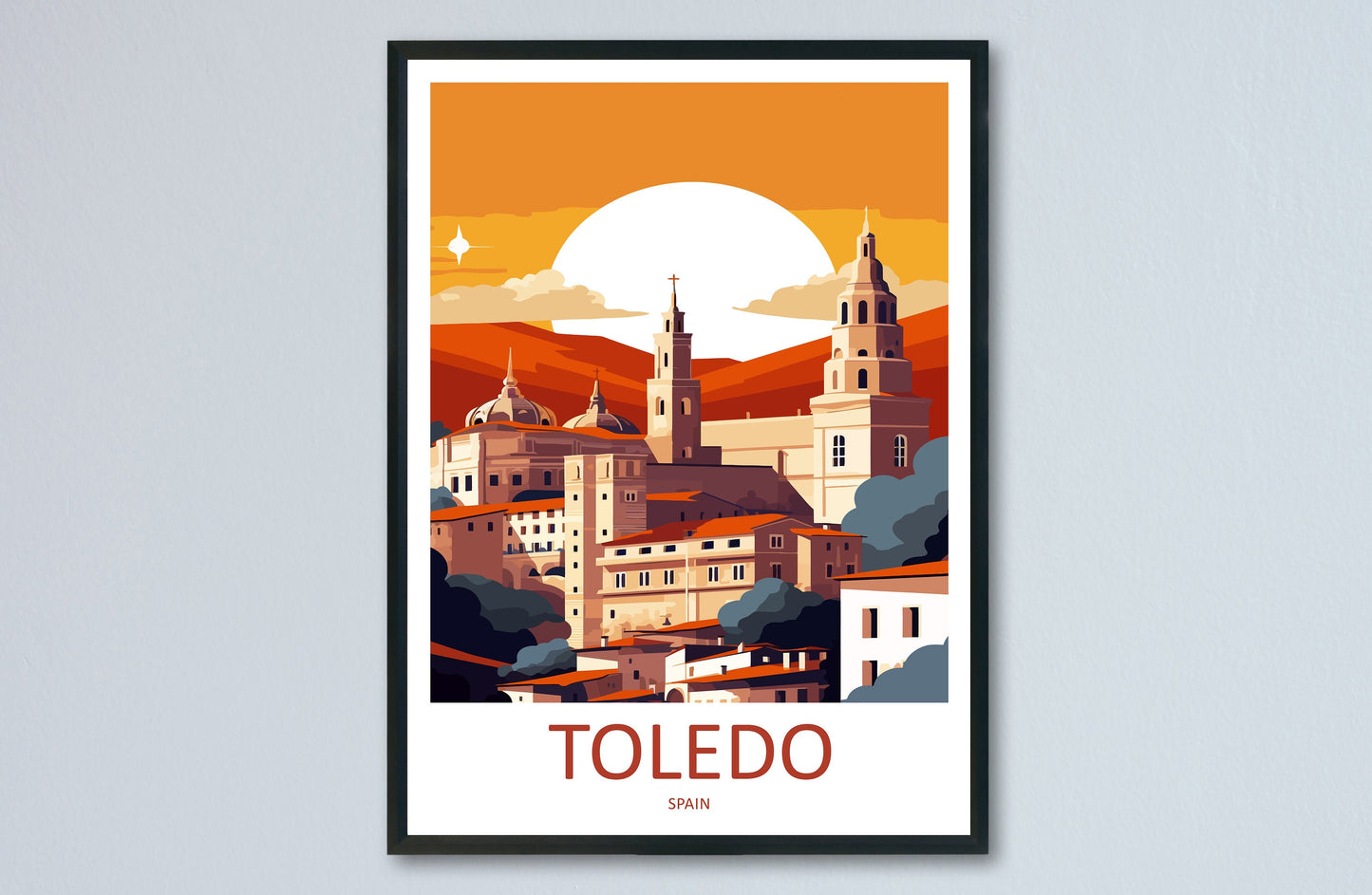 Toledo Travel Print Wall Art Toledo Wall Hanging Home Décor Toledo Gift Art Lovers Spain Art Lover Gift Toledo Print Spain Wall Art