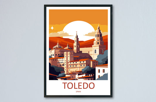 Toledo Travel Print Wall Art Toledo Wall Hanging Home Décor Toledo Gift Art Lovers Spain Art Lover Gift Toledo Print Spain Wall Art