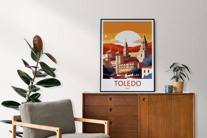 Toledo Travel Print Wall Art Toledo Wall Hanging Home Décor Toledo Gift Art Lovers Spain Art Lover Gift Toledo Print Spain Wall Art
