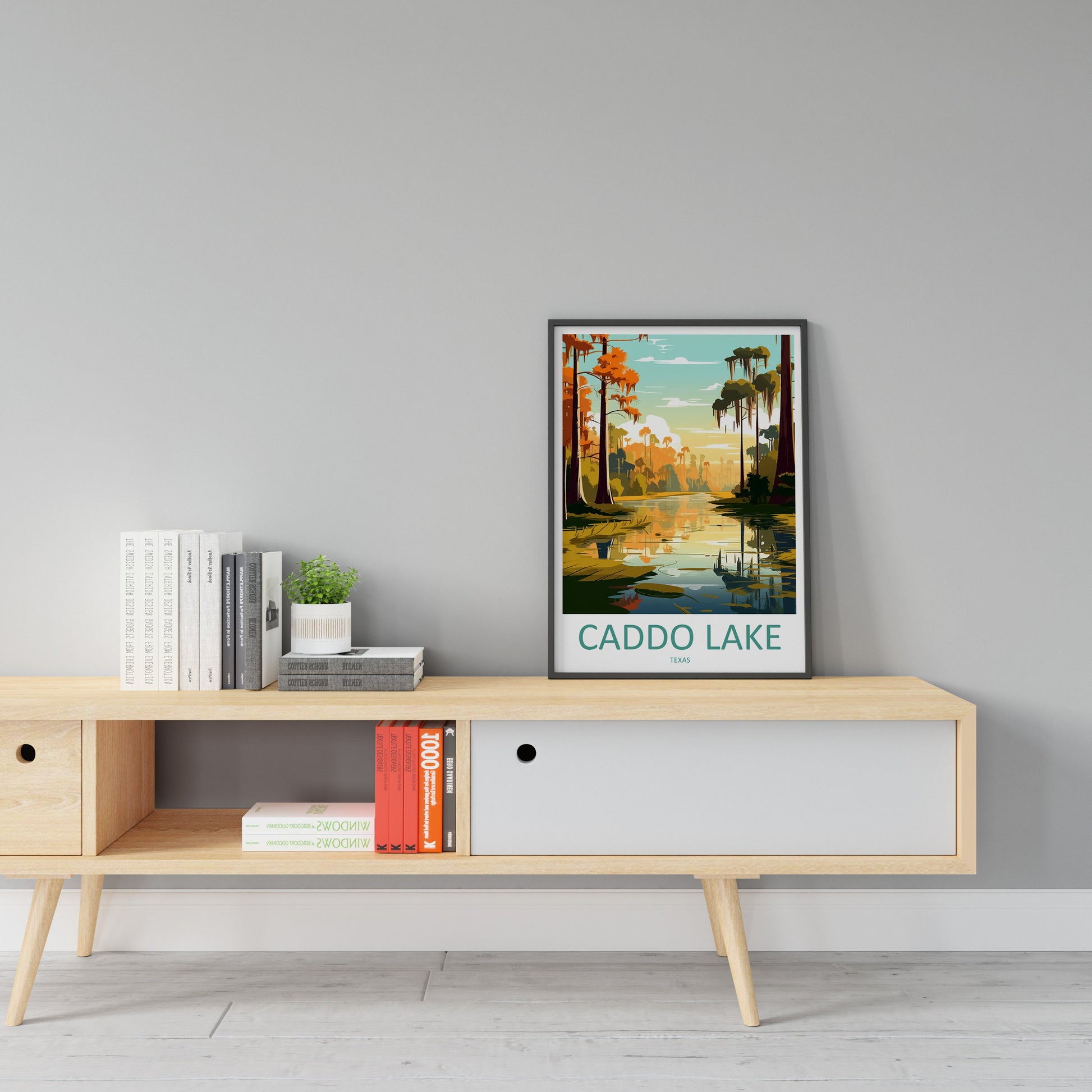 Caddo Lake Travel Print Wall Art Caddo Lake Wall Hanging Home Décor Caddo Lake Gift Art Lovers Texas Art Lover Gift Texas Travel Print