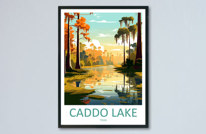 Caddo Lake Travel Print Wall Art Caddo Lake Wall Hanging Home Décor Caddo Lake Gift Art Lovers Texas Art Lover Gift Texas Travel Print
