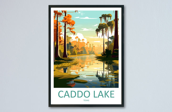 Caddo Lake Travel Print Wall Art Caddo Lake Wall Hanging Home Décor Caddo Lake Gift Art Lovers Texas Art Lover Gift Texas Travel Print