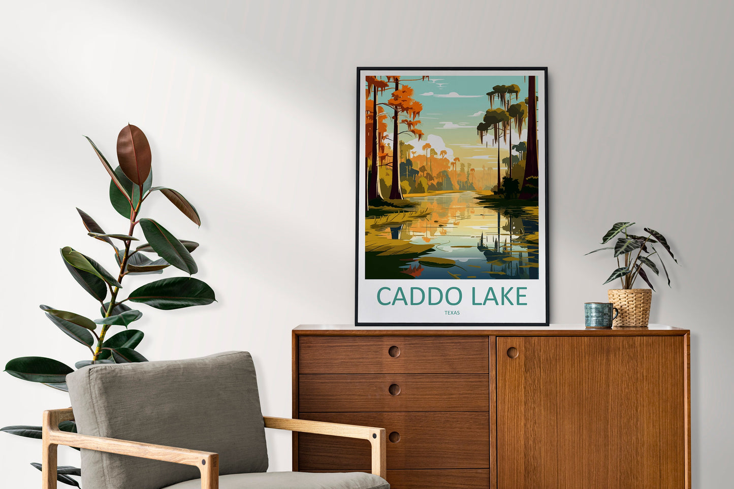 Caddo Lake Travel Print Wall Art Caddo Lake Wall Hanging Home Décor Caddo Lake Gift Art Lovers Texas Art Lover Gift Texas Travel Print