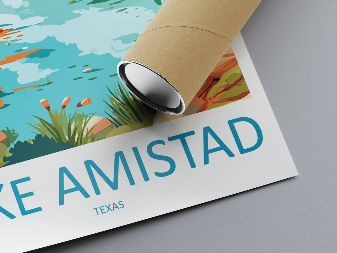Lake Amistad Travel Print Wall Art Lake Amistad Wall Hanging Home Décor Lake Amistad Gift Art Lovers Texas Art Lover Gift Texas Travel Print