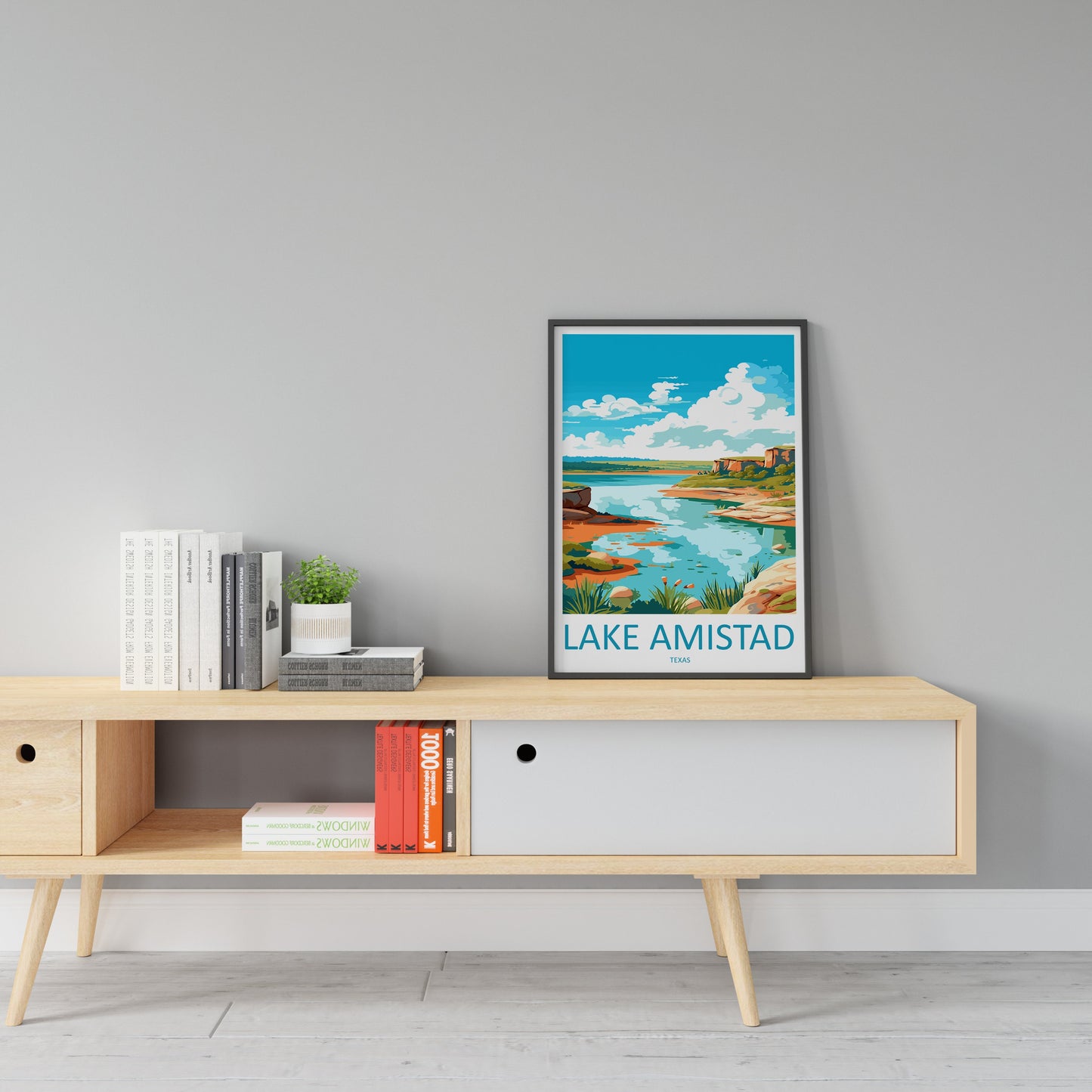 Lake Amistad Travel Print Wall Art Lake Amistad Wall Hanging Home Décor Lake Amistad Gift Art Lovers Texas Art Lover Gift Texas Travel Print