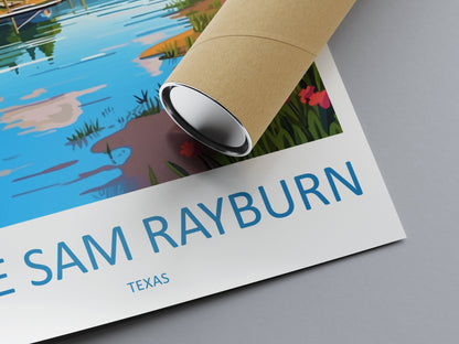 Lake Sam Rayburn Travel Print Wall Art Lake Sam Rayburn Wall Hanging Home Décor Lake Sam Rayburn Gift Art Lovers Texas Art Lover Gift Texas