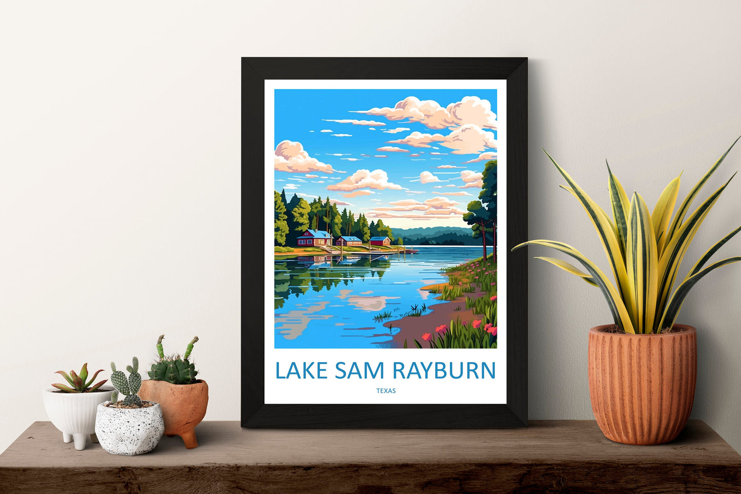 Lake Sam Rayburn Travel Print Wall Art Lake Sam Rayburn Wall Hanging Home Décor Lake Sam Rayburn Gift Art Lovers Texas Art Lover Gift Texas
