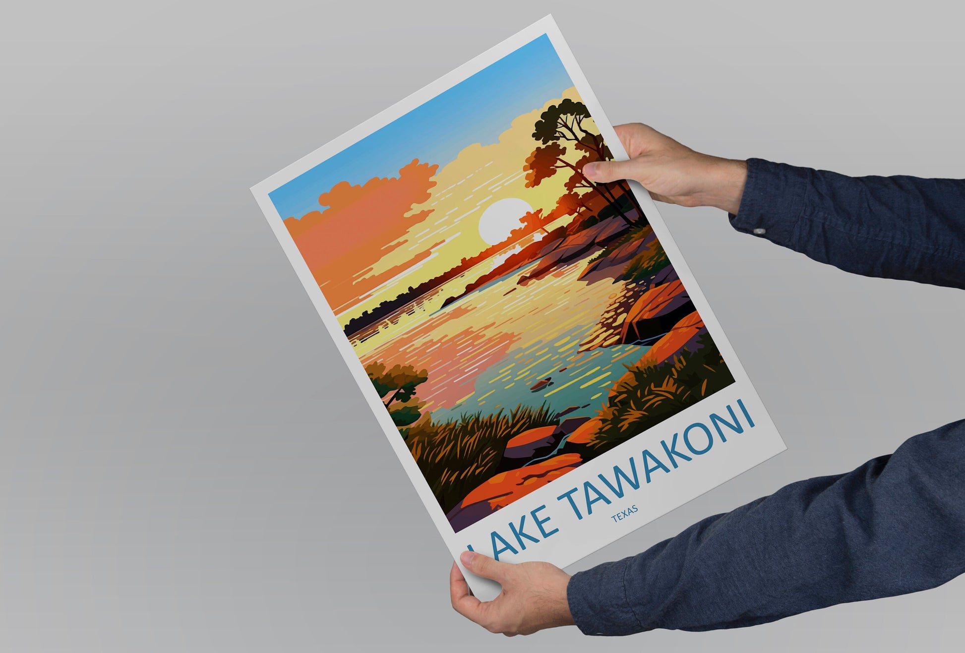 Lake Tawakoni Travel Print Wall Art Lake Tawakoni Wall Hanging Home Décor Lake Tawakoni Gift Art Lovers Texas Art Lover Gift Texas