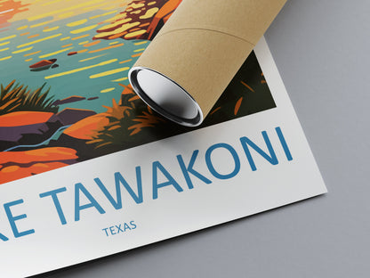 Lake Tawakoni Travel Print Wall Art Lake Tawakoni Wall Hanging Home Décor Lake Tawakoni Gift Art Lovers Texas Art Lover Gift Texas