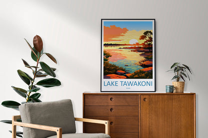 Lake Tawakoni Travel Print Wall Art Lake Tawakoni Wall Hanging Home Décor Lake Tawakoni Gift Art Lovers Texas Art Lover Gift Texas