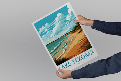 Lake Texoma Travel Print Wall Art Lake Texoma Wall Hanging Home Décor Lake Texoma Gift Art Lovers Texas Art Lover Gift Texas
