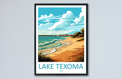 Lake Texoma Travel Print Wall Art Lake Texoma Wall Hanging Home Décor Lake Texoma Gift Art Lovers Texas Art Lover Gift Texas