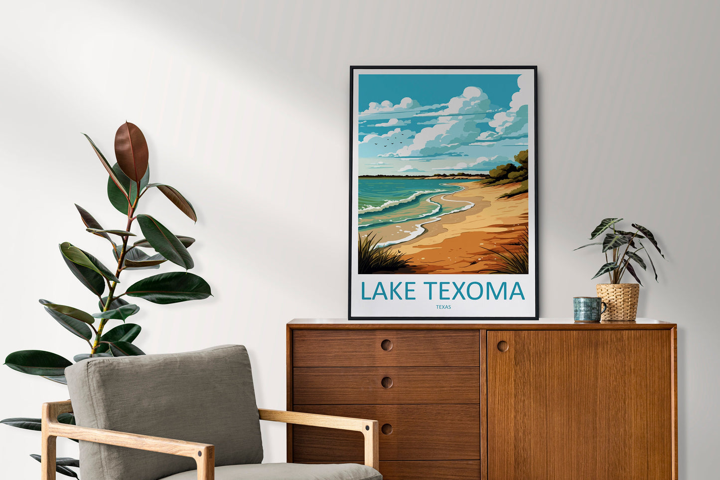 Lake Texoma Travel Print Wall Art Lake Texoma Wall Hanging Home Décor Lake Texoma Gift Art Lovers Texas Art Lover Gift Texas