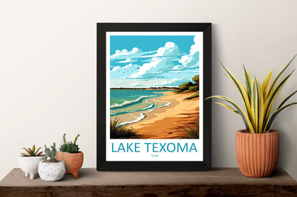 Lake Texoma Travel Print Wall Art Lake Texoma Wall Hanging Home Décor Lake Texoma Gift Art Lovers Texas Art Lover Gift Texas