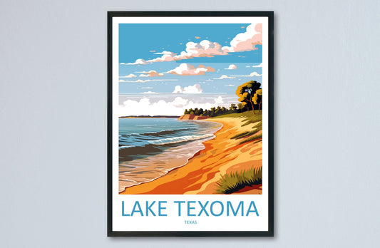 Lake Texoma Travel Print Wall Art Lake Texoma Wall Hanging Home Décor Lake Texoma Gift Art Lovers Texas Art Lover Gift Texas
