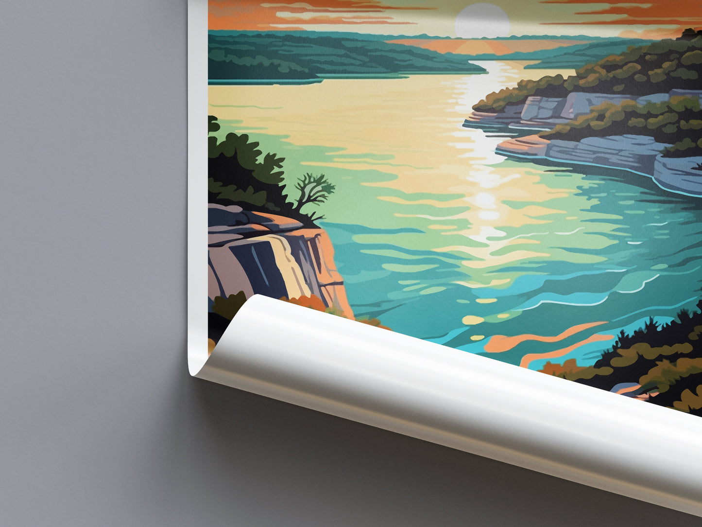 Lake Travis Travel Print Wall Art Lake Travis Wall Hanging Home Décor Lake Travis Gift Art Lovers Texas Art Lover Gift Texas