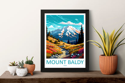 Mount Baldy Travel Print Wall Art Mount Baldy Wall Hanging Home Décor Mount Baldy Gift Art Lovers Texas Art Lover Gift Texas