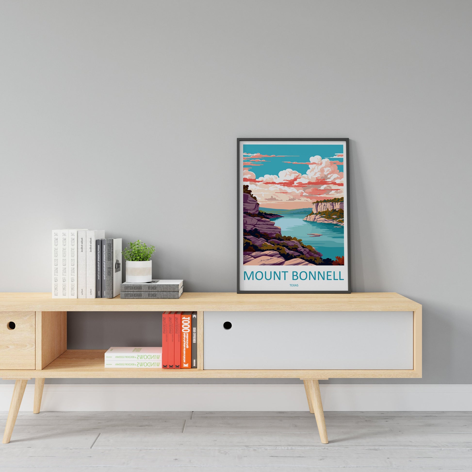 Mount Bonnell Travel Print Wall Art Mount Bonnell Wall Hanging Home Décor Mount Bonnell Gift Art Lovers Texas Art Lover Gift Texas