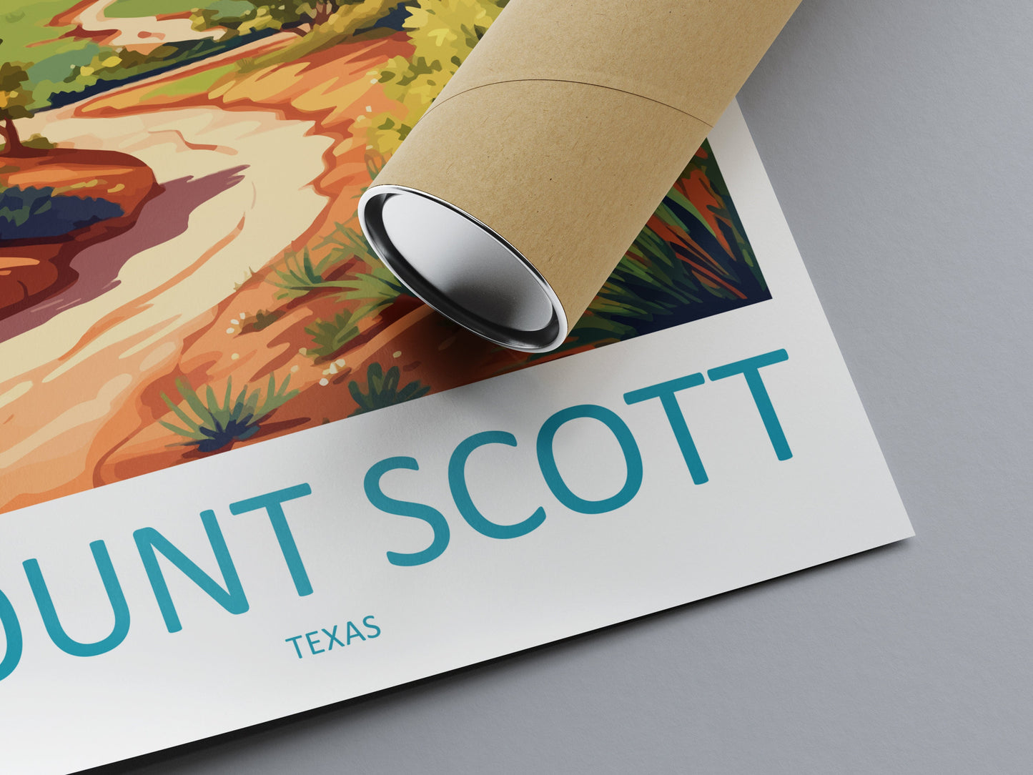 Mount Scott Travel Print Wall Art Mount Scott Wall Hanging Home Décor Mount Scott Gift Art Lovers Texas Art Lover Gift Texas