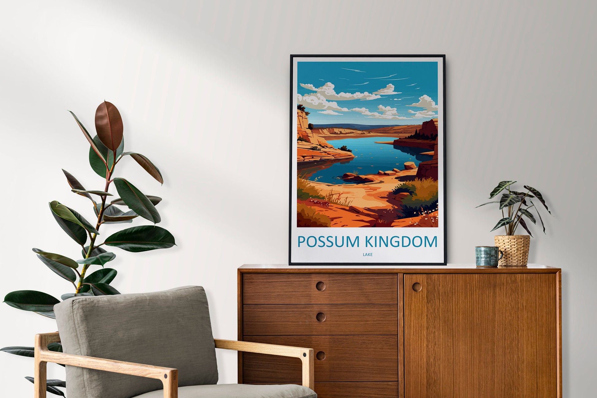 Possum Kingdom Lake Travel Print Wall Art Possum Kingdom Lake Wall Hanging Home Décor Possum Kingdom Lake Gift Art Lovers Texas Art Lover